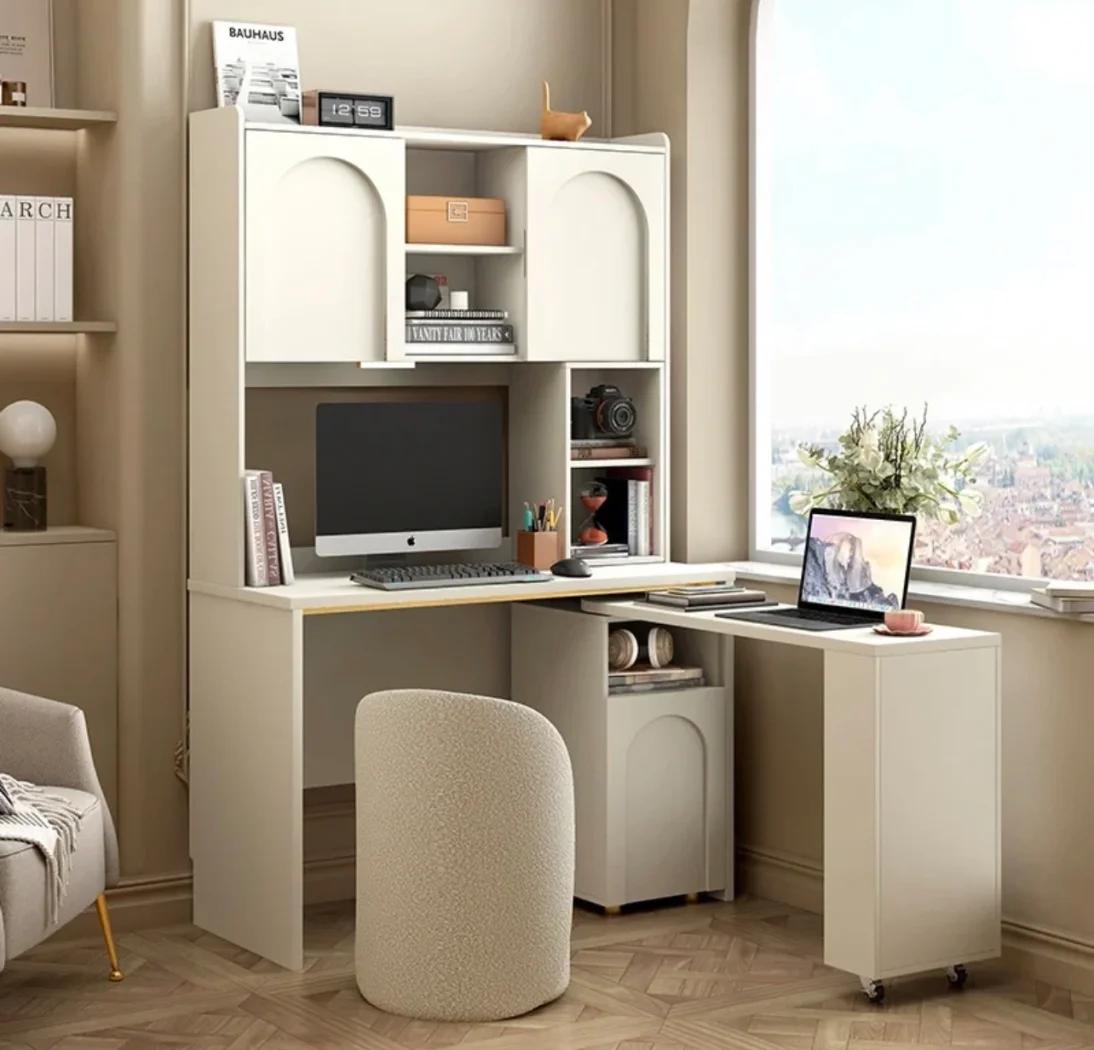 书架书桌一体化妆桌搭配