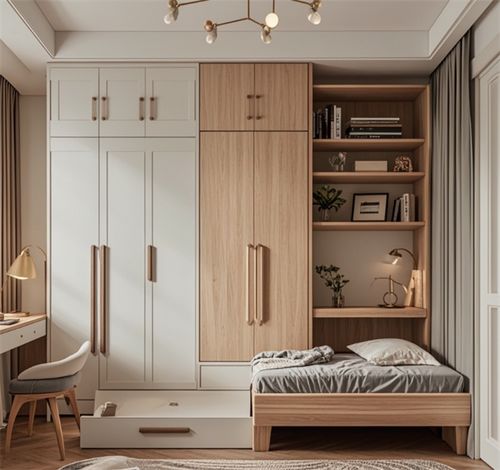 洛威客全屋定制书桌柜案例,小卧室也能住得很舒适