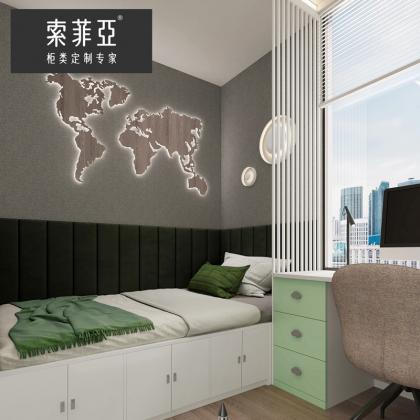 索菲亚青少年房卧室衣柜榻榻米书桌定制